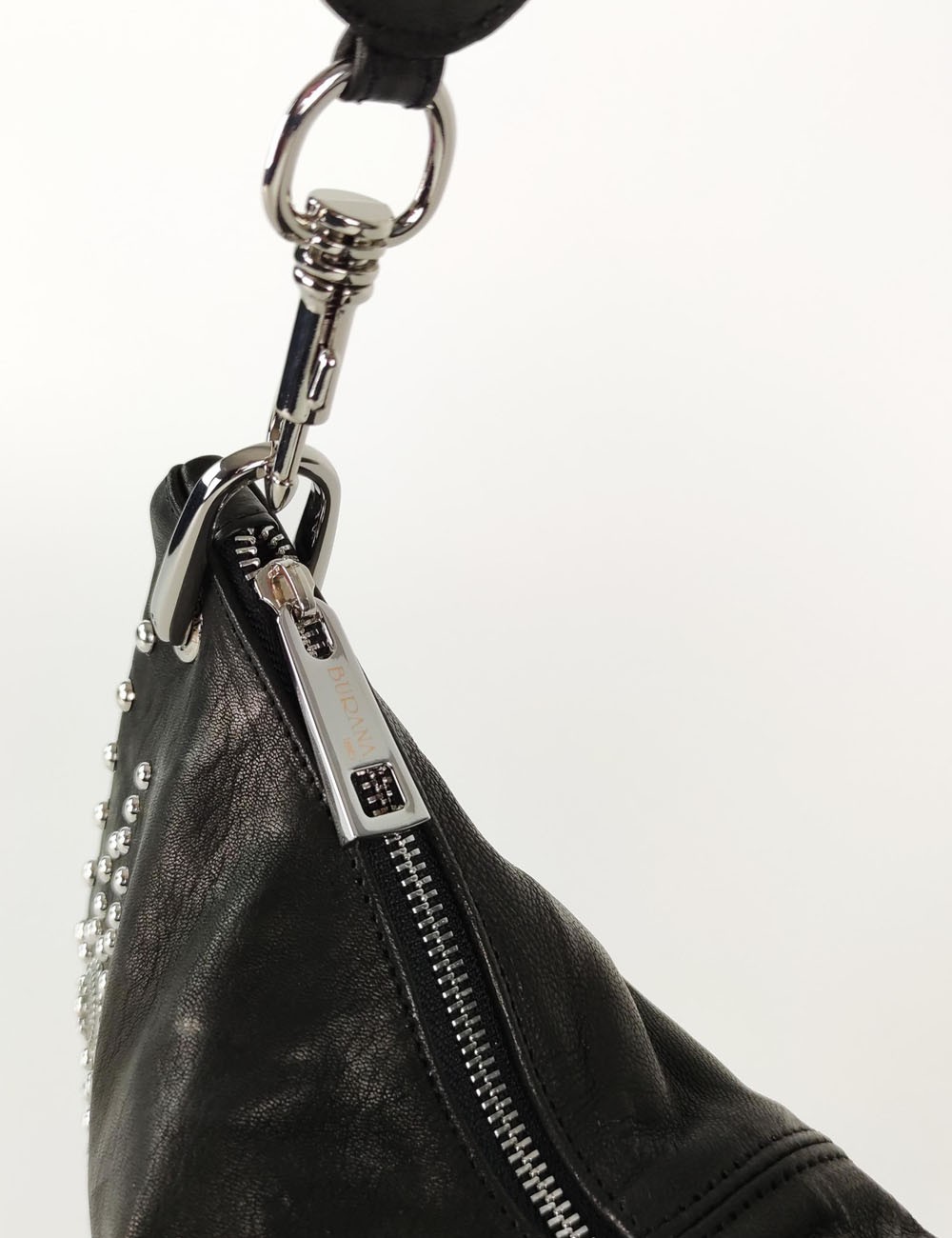 Borsa a spalla Rodeo Plus in Pelle nera