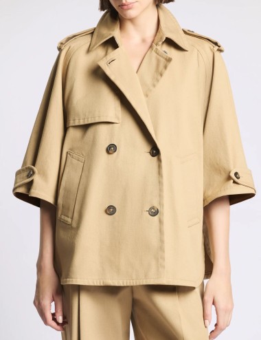 Caban in Drill di Cotone beige