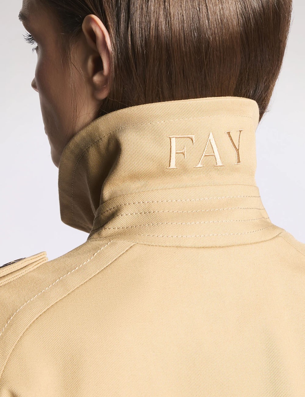 Caban in Cotton Drill beige