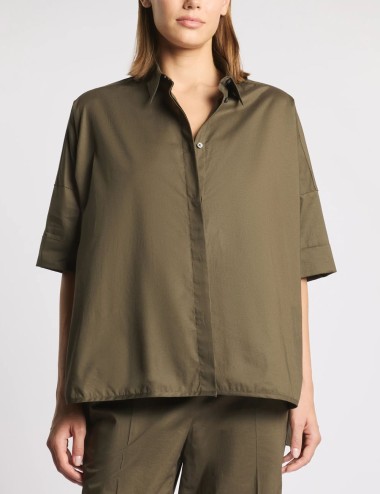 Comfort Fit Shirt in Stretch Poplin green