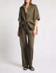 Camicia Comfort Fit in Popeline Stretch verde