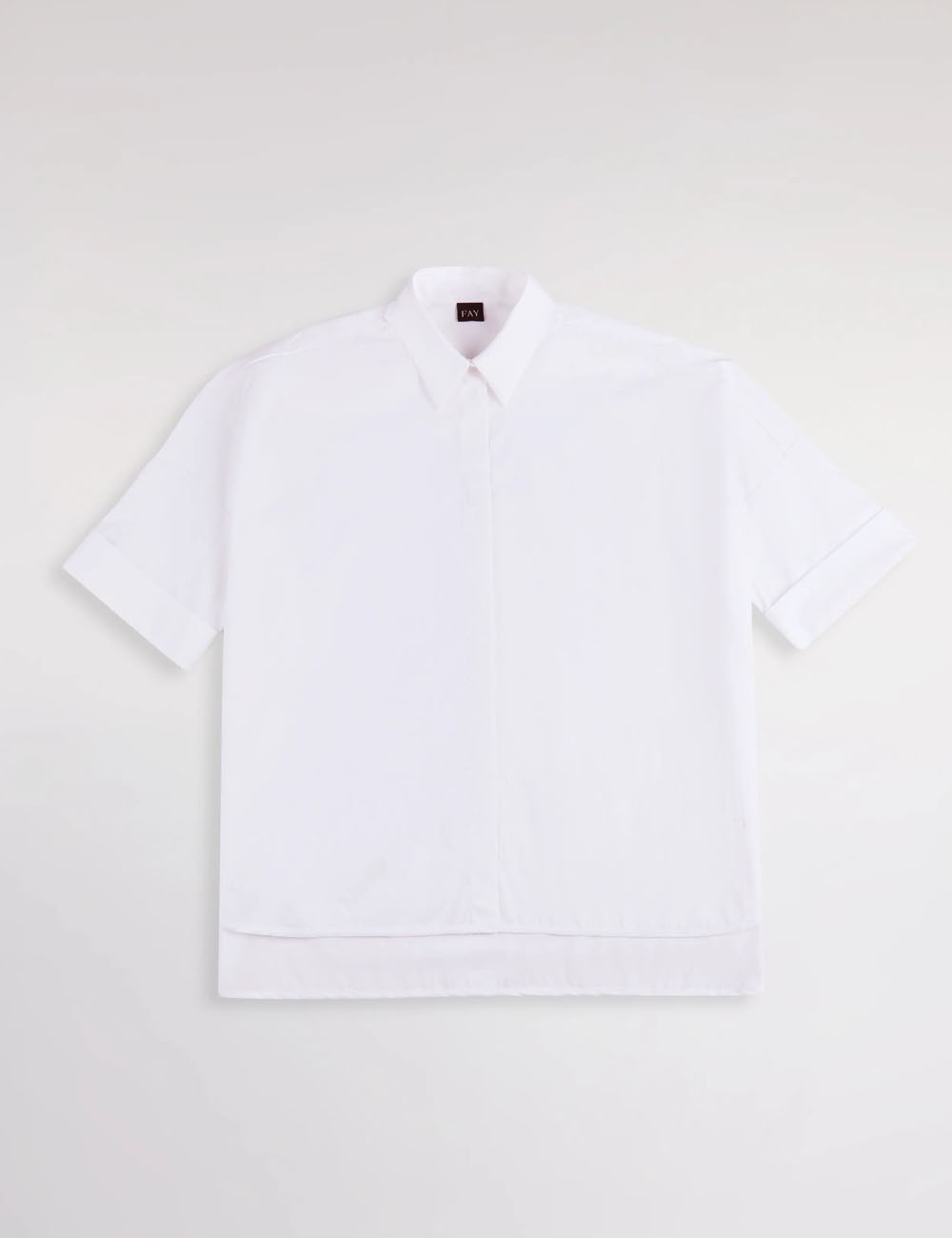 Camicia Comfort Fit in Popeline Stretch bianca