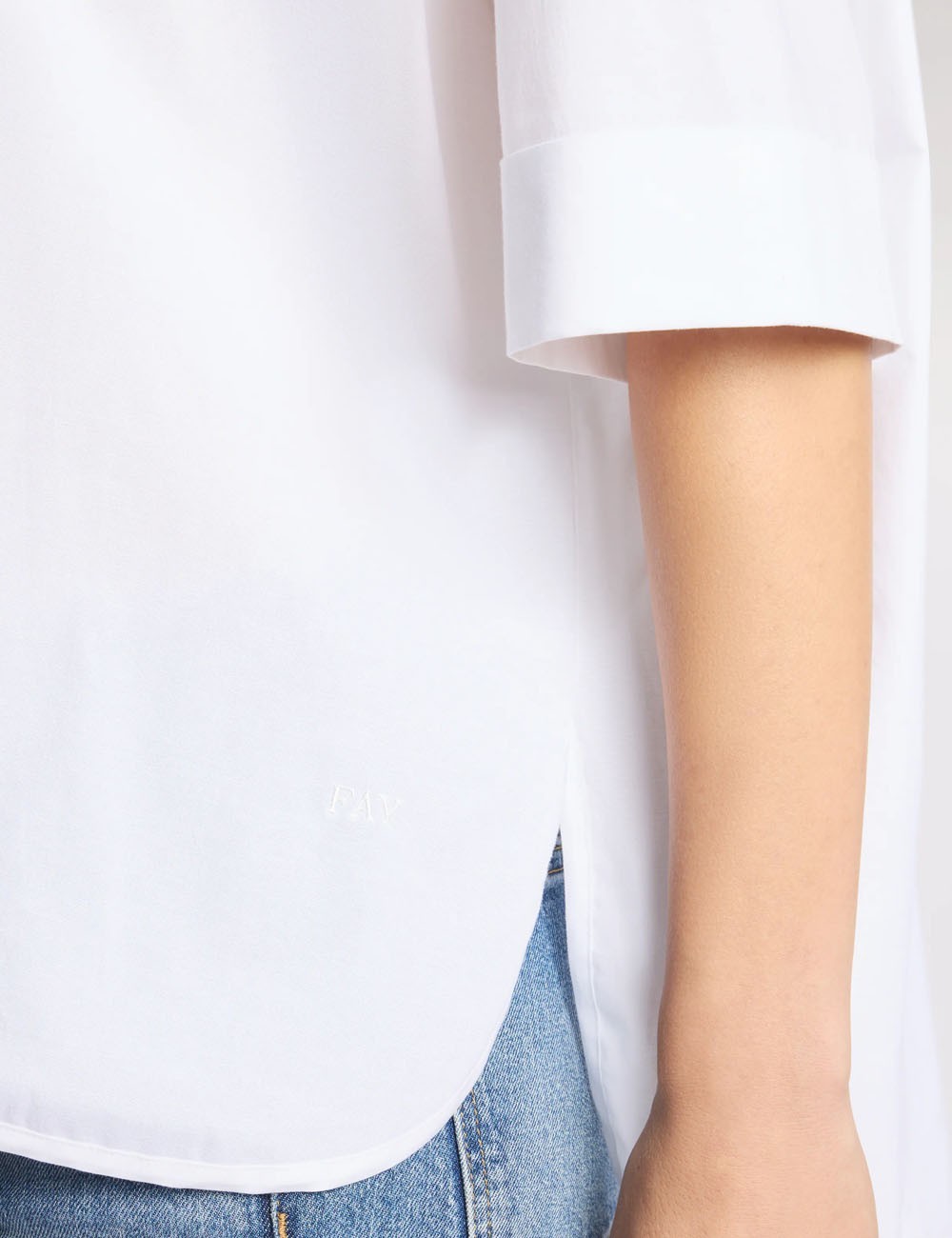 Camicia Comfort Fit in Popeline Stretch bianca