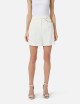 Shorts in gabardine fabric with jewel logo ivory