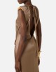 Red Carpet dress in shiny viscose jersey argilla