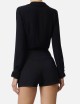 Body in georgette di viscosa nero