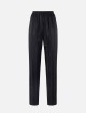 Pantaloni in satin con righe jacquard nero