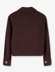 Caban in gabardina con bottoni gioiello cacao