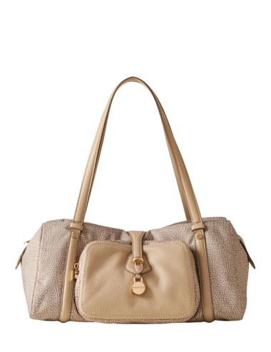 Borsa a mano bauletto Poche sabbia