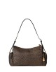 Borsa a spalla Poche hobo op naturale nero