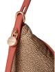 Borsa a spalla Prive beige red papaya