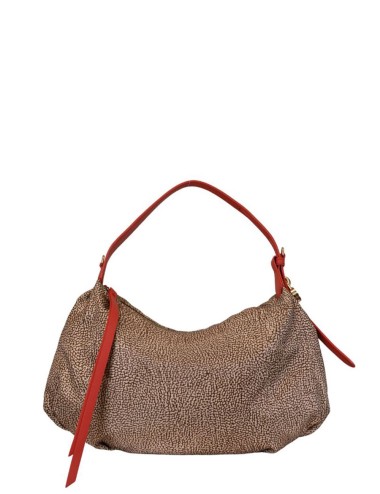 Borsa a spalla hobo Prive beige red papaya