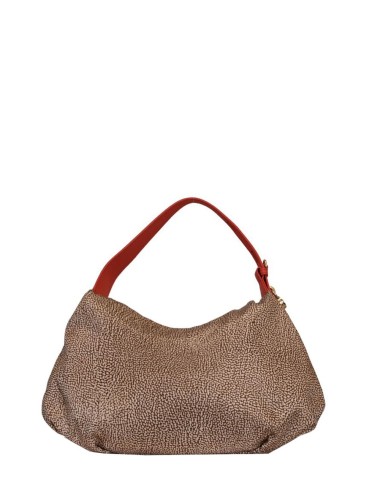 Borsa a spalla hobo Prive beige red papaya