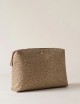 Beauty case bustina media beige marrone