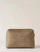 Beauty case bustina media beige marrone