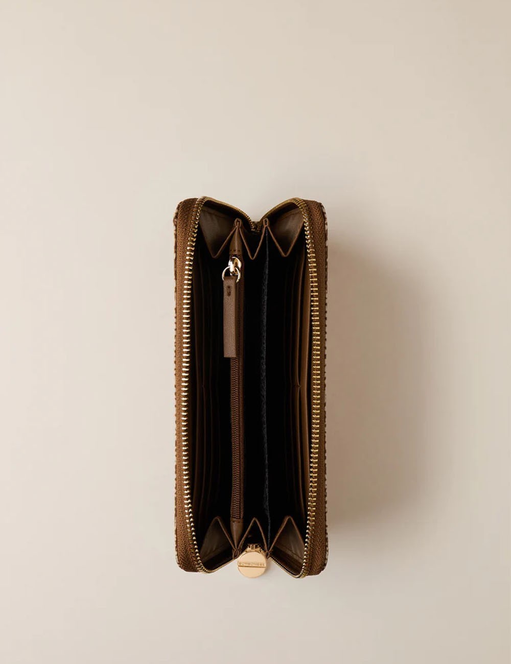 PORTAFOGLIO CLASSICA LARGE BEIGE/MARRONE