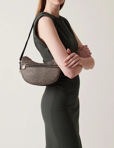 BORSA HOBO LUNA BAG MIDDLE OP NATURALE NERO