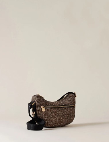BORSA HOBO LUNA BAG MIDDLE OP NATURALE NERO