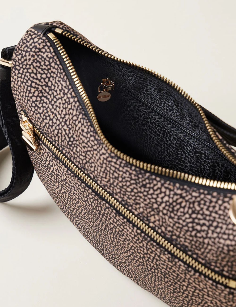 BORSA HOBO LUNA BAG MIDDLE OP NATURALE NERO