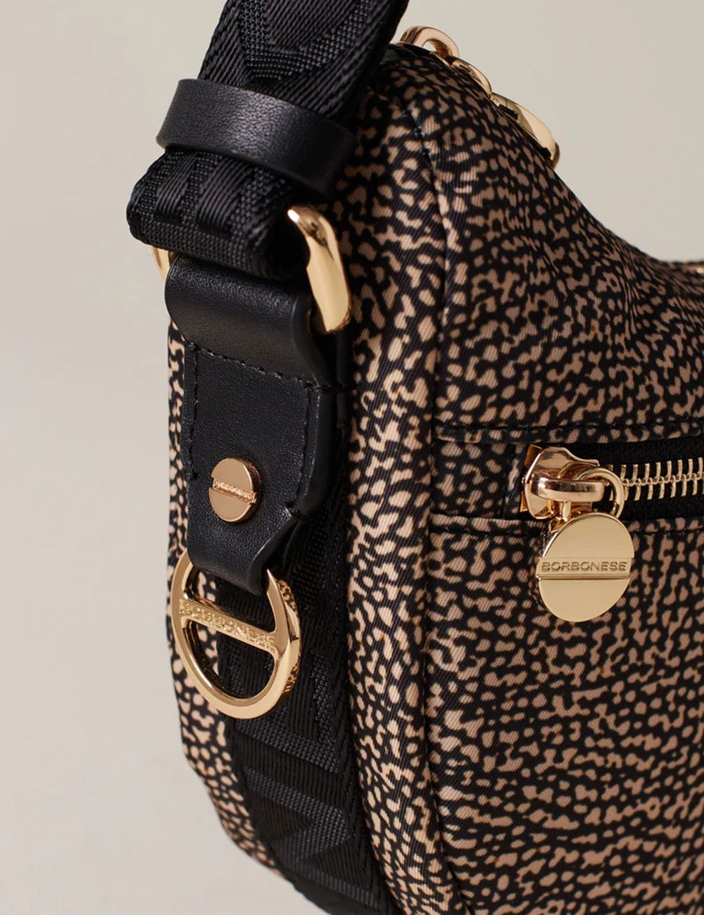 BORSA HOBO LUNA BAG MIDDLE OP NATURALE NERO