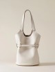 SECCHIELLO SMALLPREMIERE WHITE COTTON/CUOIO