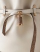SECCHIELLO SMALLPREMIERE WHITE COTTON/CUOIO