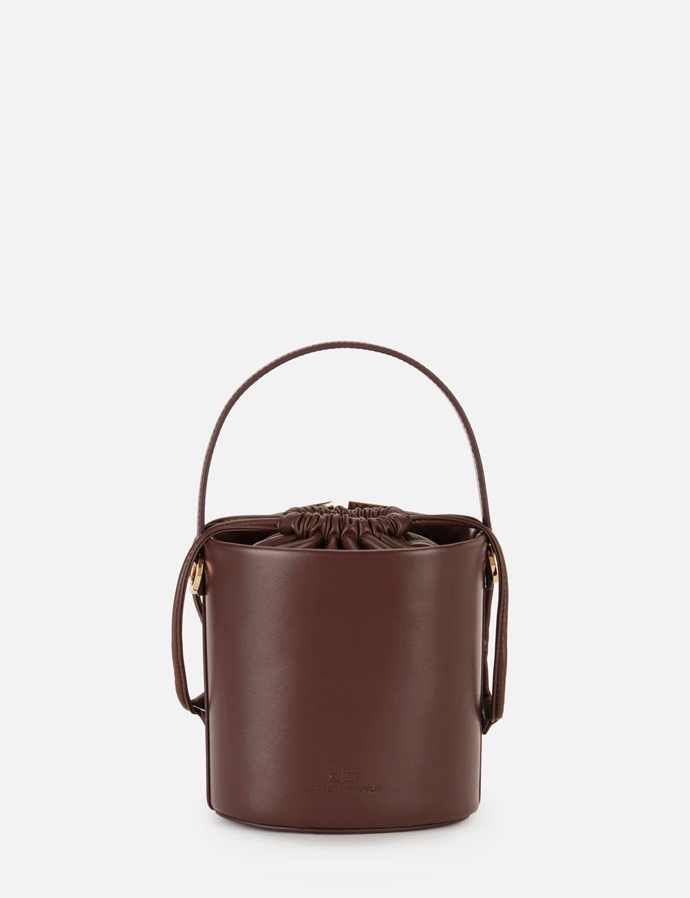 Borsa a secchiello con dettaglio logo cacao