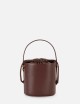 Borsa a secchiello con dettaglio logo cacao