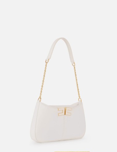 Over-the-shoulder bag with logo detail avorio