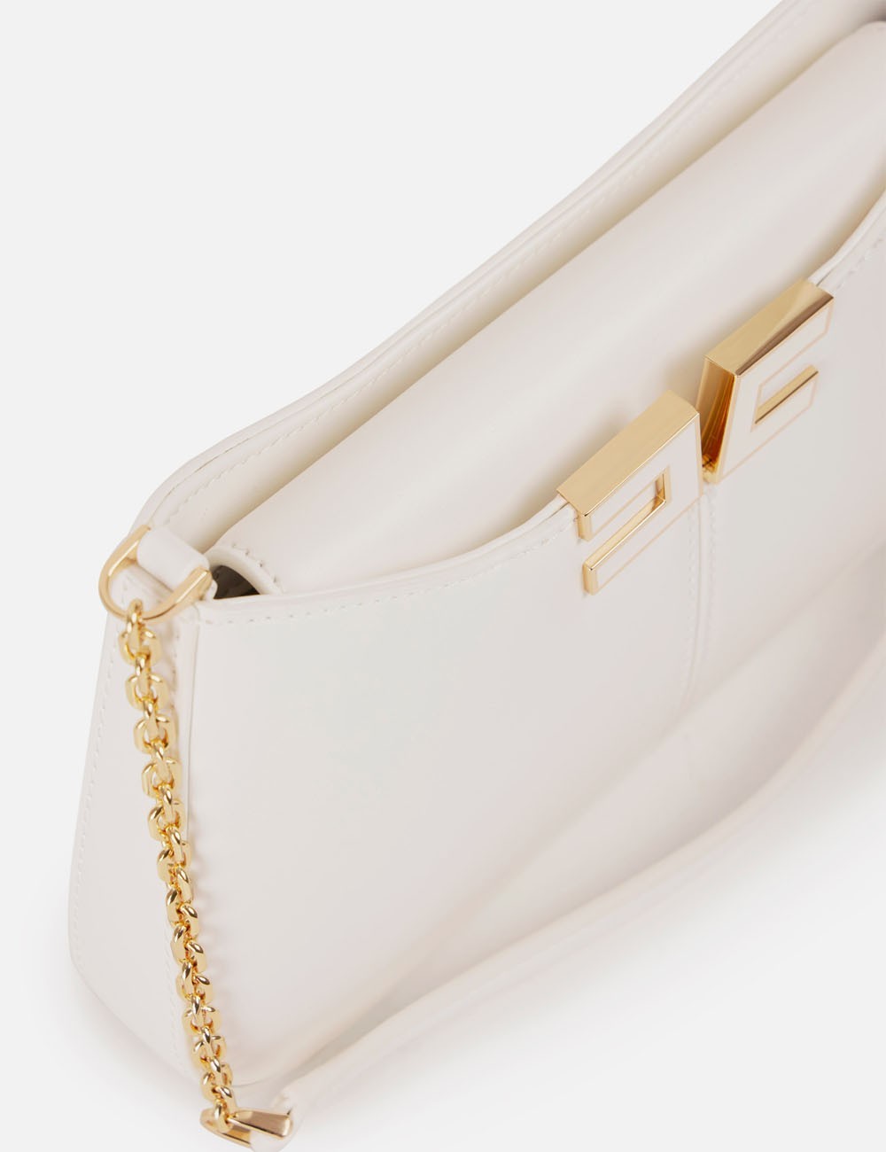 Over-the-shoulder bag with logo detail avorio