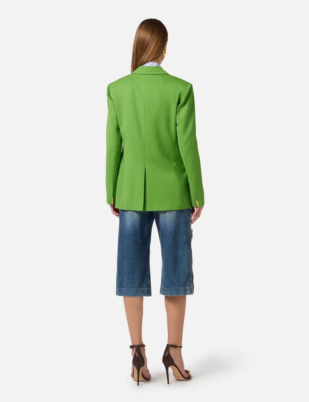 Cool wool jacket with jewel plaque aloe