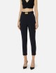 Pantaloni in tessuto tecnico bielastico con cintura nero