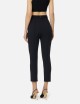 Pantaloni in tessuto tecnico bielastico con cintura nero