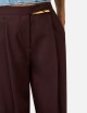 Cool wool trousers with jewel plaque cocoa
