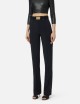 Trousers in technical bi-elastic fabric with belt black