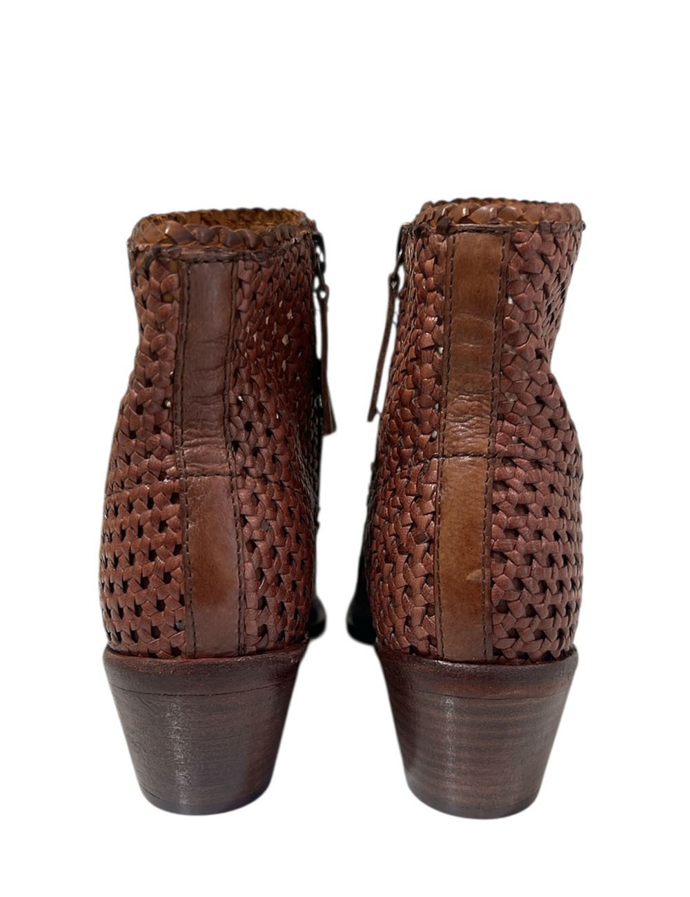 Tronchetto MELODY Chair woven cuoio