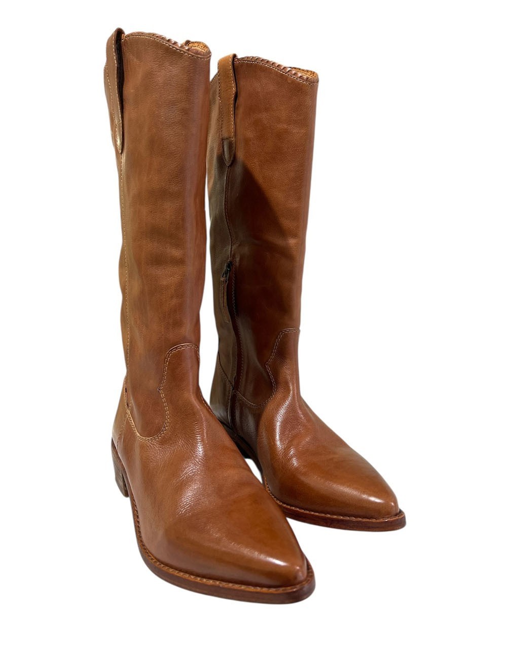 Stivale MAIA tamponato wash marsala