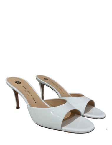 Sandalo alto BOA Lack in vernice bianco