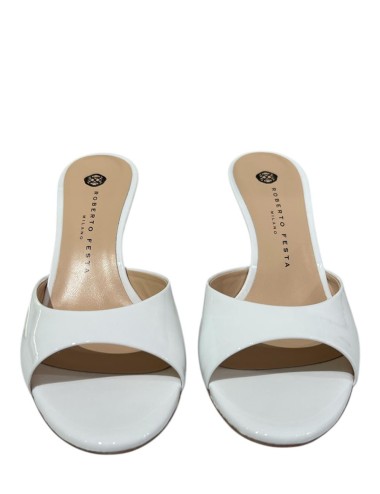 Sandalo alto BOA Lack in vernice bianco