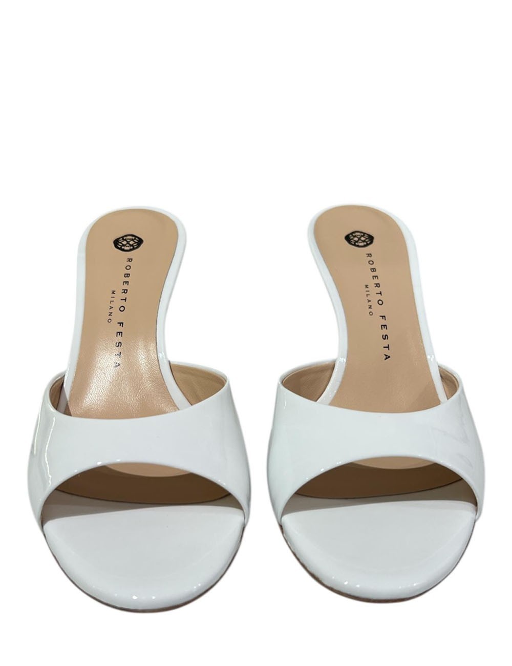 Sandalo alto BOA Lack in vernice bianco