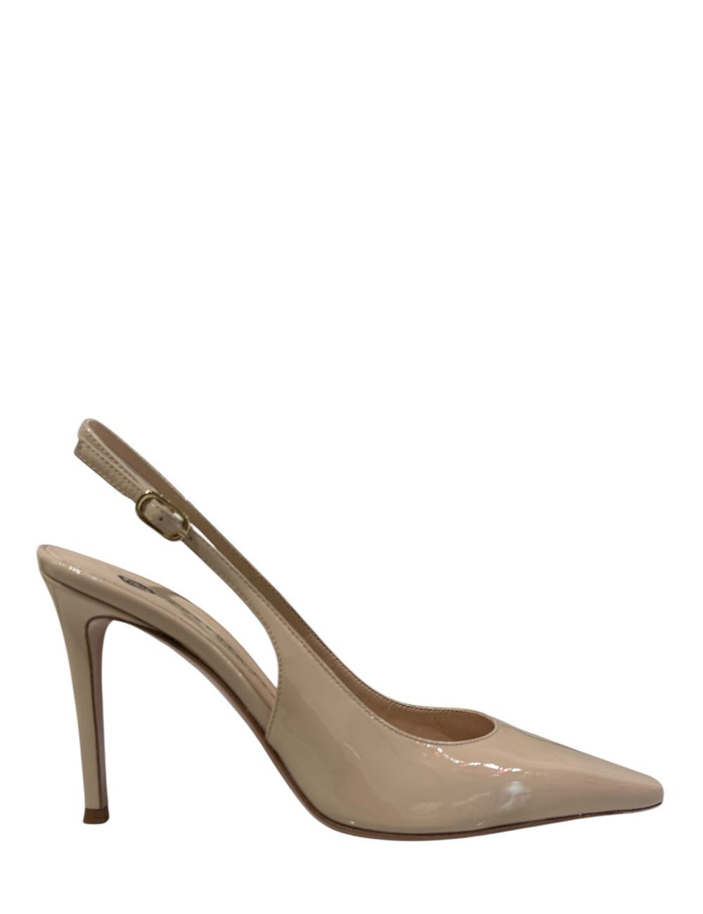 Slingback VILERT Lack in vernice nude