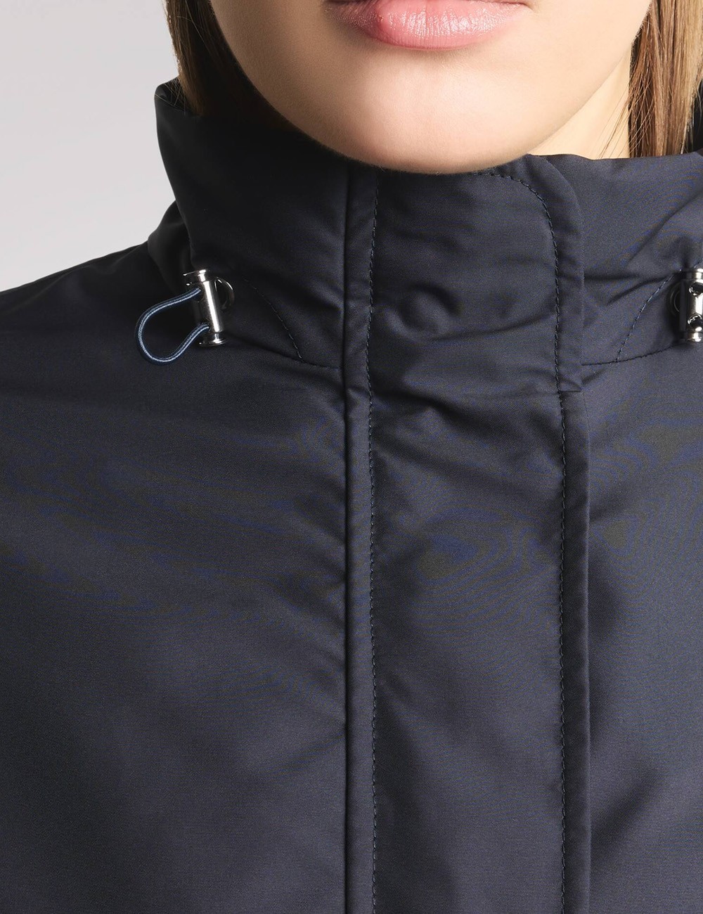 Virginia Coat in Technical Poplin blue