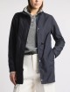 Virginia Coat in Popeline Tecnico blu
