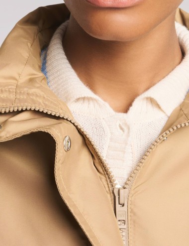 Virginia Coat in Technical Poplin sabbia