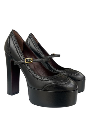 Decolleté in nappa KERIN con plateau nero