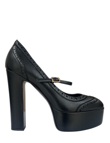 Decolleté in nappa KERIN con plateau nero