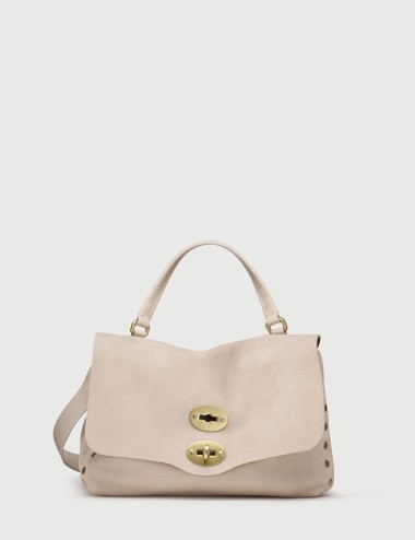 BORSA POSTINA® SMALL IN NABUK BEIGE MALVA