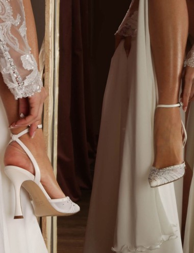 Décolleté AMY 90 in nappa avorio