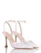 AMY 90 High heel ankle strap in nappa ivory