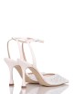 AMY 90 High heel ankle strap in nappa ivory